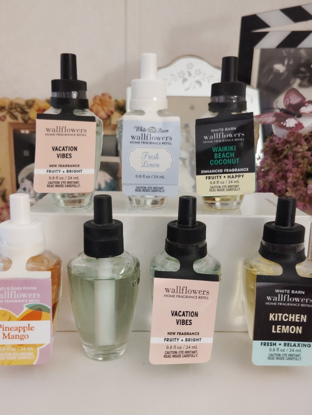 7 PC New All Rare HTF Bath & Body Works Wallflower Refill Bundle Home Fragrance